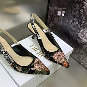 Dior J'adior Slingback Pump Black Multicolor Cotton  - 2