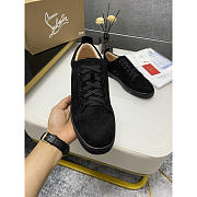 Christian Louboutin Men's Black Louis Junior Suede Trainers - 4