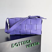 Bottega Veneta Brick Cassette Purple 28x14x10cm - 2