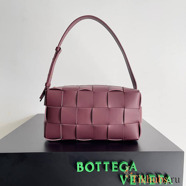 Bottega Veneta Brick Cassette Red Wine 28x14x10cm - 1