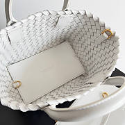 Bottega Veneta Mini Cabat White 20x15x12cm - 5