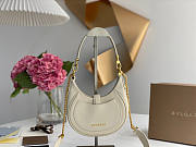 BVLGARI Serpenti Ellipse Crossbody Bag White 19.5x20x4.5cm - 4