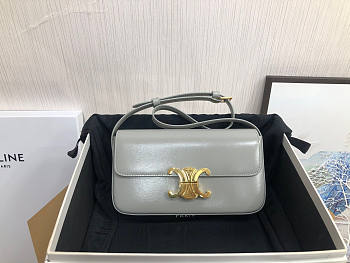 Celine Triomphe Shoulder Bag Grey 20x10x4cm