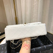 Chanel Flap Bag White Lambskin Gold 25cm - 5