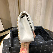 Chanel Flap Bag White Lambskin Gold 25cm - 4