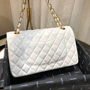 Chanel Flap Bag White Lambskin Gold 25cm - 2