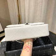 Chanel Flap Bag White Lambskin Silver 25cm - 4
