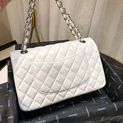 Chanel Flap Bag White Lambskin Silver 25cm - 2