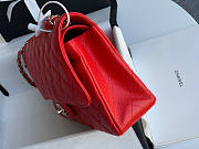 Chanel Flap Bag Caviar in Red 25cm with Silver Hardware 1112 - 5