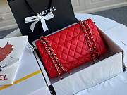 Chanel Flap Bag Caviar in Red 25cm with Silver Hardware 1112 - 3