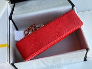 Chanel Flap Bag Caviar Red Gold 25cm - 5