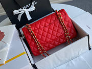 Chanel Flap Bag Caviar Red Gold 25cm - 3