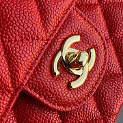 Chanel Flap Bag Caviar Red Gold 25cm - 2