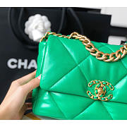 Chanel 19 Small Green Lambskin Bag 26cm - 3