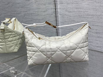 Dior Medium Diortravel Nomad Pouch White 22x13x9.5cm