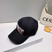 Balenciaga Black Political Campaign Distressed Cap - 4