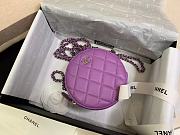 Chanel Round Clutch Purple Silver 12x12x4.5cm - 1