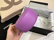 Chanel Round Clutch Purple Silver 12x12x4.5cm - 5