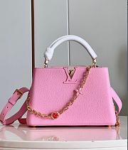 Louis Vuitton LV Capucines Pink White BB 27x18x9cm  - 1