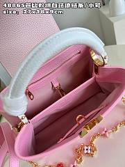 Louis Vuitton LV Capucines Pink White BB 27x18x9cm  - 5