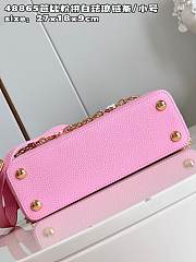 Louis Vuitton LV Capucines Pink White BB 27x18x9cm  - 2