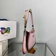 Prada Cleo Brushed Gradient Leather Shoulder Bag Pink 27x22x6cm - 4