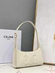 Celine Shoulder Bag Cuir Triomphe Smooth Calfskin White 24x13x5cm - 3