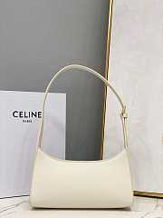 Celine Shoulder Bag Cuir Triomphe Smooth Calfskin White 24x13x5cm - 5