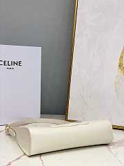 Celine Shoulder Bag Cuir Triomphe Smooth Calfskin White 24x13x5cm - 4