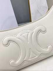 Celine Shoulder Bag Cuir Triomphe Smooth Calfskin White 24x13x5cm - 6