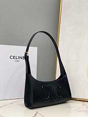 Celine Shoulder Bag Cuir Triomphe Smooth Calfskin Black 24x13x5cm - 5