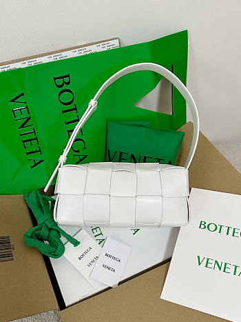 Bottega Veneta Small Brick Cassette White 23.5x10x10cm