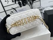 Chanel Vanity Top Handle White Lambskin Gold 9.5x17x8cm - 4