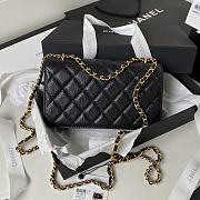 Chanel WOC Caviar Black Gold 19cm - 5