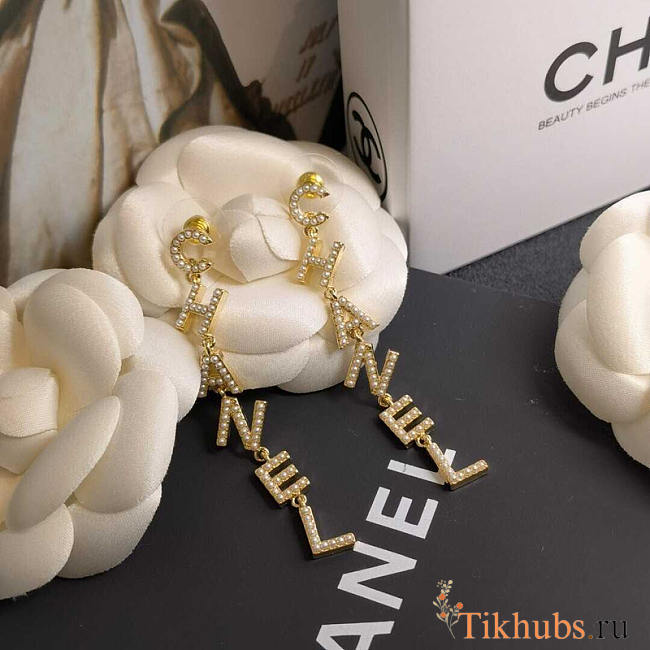 Chanel Logo Drop Earring - 1