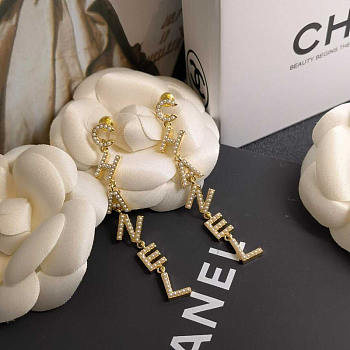 Chanel Logo Drop Earring