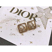 Dior Earring Square Bronze Gold - 1