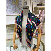 Louis Vuitton LV x YK Painted Dots Monogram Shawl Black - 4