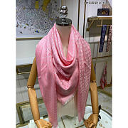 Louis Vuitton LV Monogram Classic Shawl Pink 140x140cm - 1