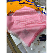 Louis Vuitton LV Monogram Classic Shawl Pink 140x140cm - 2