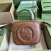 Gucci Blondie Top Handle Bag Brown 17x15x9cm - 1