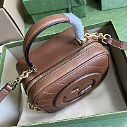 Gucci Blondie Top Handle Bag Brown 17x15x9cm - 2