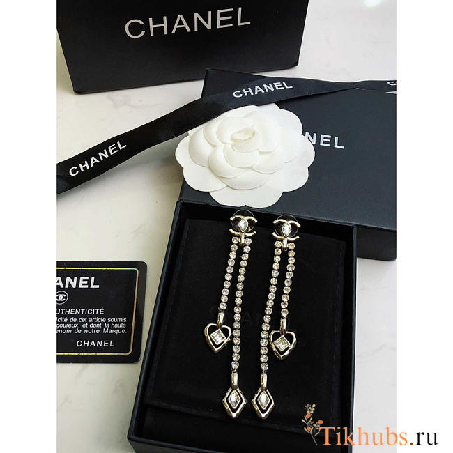 Chanel Long CC Earrings - 1