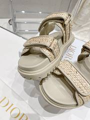 Dior Dioract Sandal Jute-Colored Braided Raffia  - 5