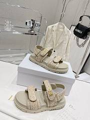 Dior Dioract Sandal Jute-Colored Braided Raffia  - 3