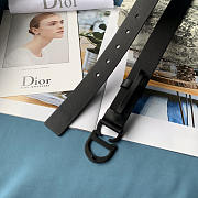 Dior Saddle Belt Black Matte Calfskin 3cm - 4