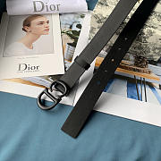 Dior Saddle Belt Black Matte Calfskin 3cm - 3