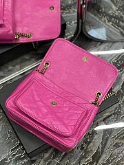 YSL Niki Medium Chain Bag Neon Pink 28x20x8.5cm - 3