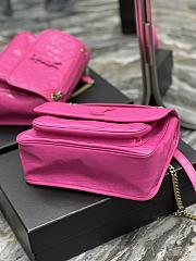 YSL Niki Medium Chain Bag Neon Pink 28x20x8.5cm - 2