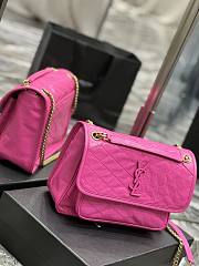 YSL Niki Medium Chain Bag Neon Pink 28x20x8.5cm - 4